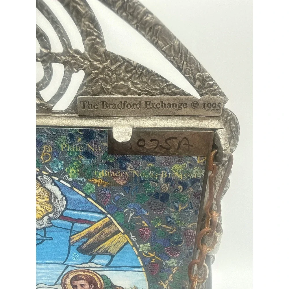 Bradford Exchange Divine Light Stained Glass Nativity Plate A Savior Is Born